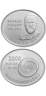 2000 forint coin 100th Anniversary of the award of the Nobel Prize to RÓBERT BÁRÁNY (1876-1936)  | Hungary 2014