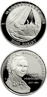 10000 forint coin 200th Anniversary of Birth of Zsuzsanna Kossuth | Hungary 2017