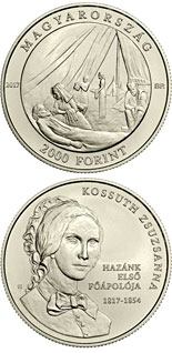 2000 forint coin 200th Anniversary of Birth of Zsuzsanna Kossuth | Hungary 2017