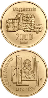 2000 forint coin 775th Anniversary of Birth of Saint Margaret of Hungary | Hungary 2017