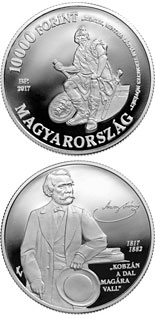 10000 forint coin 200th Anniversary of Birth of János Aran | Hungary 2017