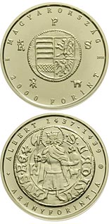 2000 forint coin The Gold Florin of Albert Habsburg (1397-1439) | Hungary 2018