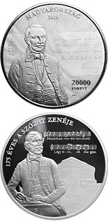 20000 forint coin 175th Anniversary of Setting the Szózat to Music | Hungary 2018