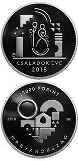 10000 forint coin Year of the Families | Hungary 2018