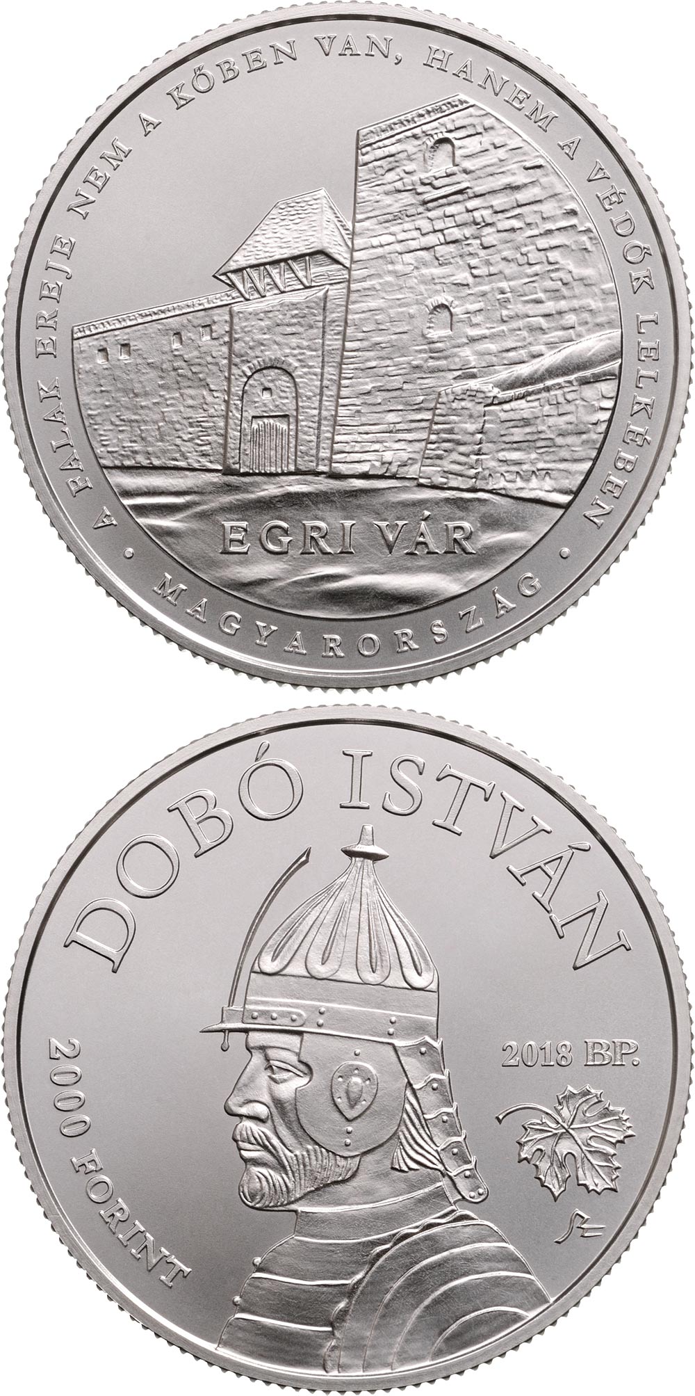 Image of 2000 forint coin - The castle of Eger | Hungary 2018.  The Brass coin is of BU quality.