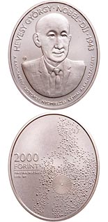 2000 forint coin 75th Anniversary of the Nobel Prize of György Hevesy | Hungary 2018