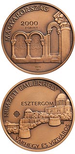 2000 forint coin Esztergom, Castle Hill and Víziváros National Memorial Site | Hungary 2019