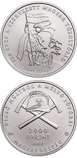 2000 forint coin 150 years of organised fire departments in Hungary | Hungary 2020