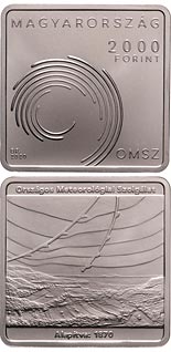 2000 forint coin 150th anniversary of the Hungarian Meteorological Service’s foundation | Hungary 2020
