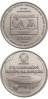 2000 forint coin UEFA EURO 2020 | Hungary 2021