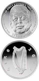 10 euro coin 50th Anniversary of President John F. Kennedy’s visit to Ireland | Ireland 2013