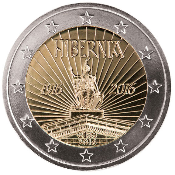 Image of 2 euro coin -  The Centenary of the 1916 Easter Rising | Ireland 2016