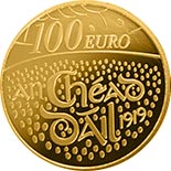 Image of 100 euro coin - 100th Anniversary of the first sitting of Dáil Éireann | Ireland 2019.  The Gold coin is of Proof quality.
