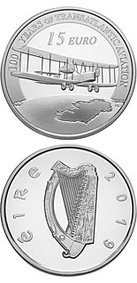 15 euro coin 100 Years since the First Trans-Atlantic Flight | Ireland 2019