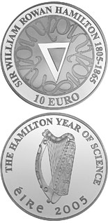 10 euro coin Sir William Rowan Hamilton Birth 200th Anniversary | Ireland 2005