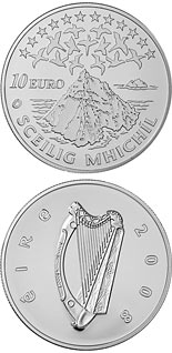 10 euro coin UNESCO Heritage Site of Skellig Michael | Ireland 2008