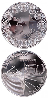 5 euro coin 50 years Television in Italy | Italy 2004