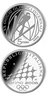 5 euro coin XX. Olympic Winter Games 2006 in Turin - Ski Jumping | Italy 2005