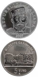 5 euro coin 200. birthday of Giuseppe Garibaldi | Italy 2007