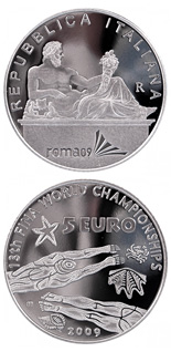 5 euro coin XIII FINA World Championship  | Italy 2009