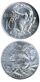 10 euro coin Europe of the people | Italy 2003