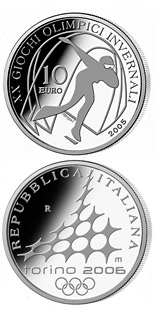 10 euro coin XX. Olympic Winter Games 2006 in Turin - Speed Skating | Italy 2005