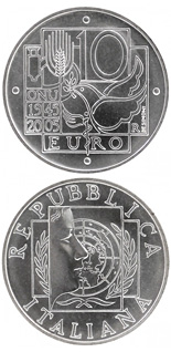 10 euro coin 60 years United Nations | Italy 2005