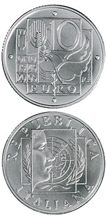10 euro coin 60 years Peace and Freedom | Italy 2005