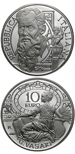 10 euro coin 500th anniversary of the birth of Giorgio Vasari | Italy 2011