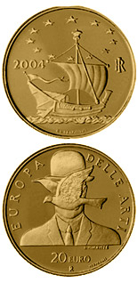 20 euro coin Europe of the Arts - René Magritte - Belgium | Italy 2004