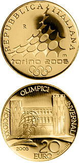 20 euro coin XX. Olympic Winter Games 2006 in Turin - Porte Palatine | Italy 2005