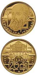 20 euro coin 500. birthday of Andrea Palladio | Italy 2008