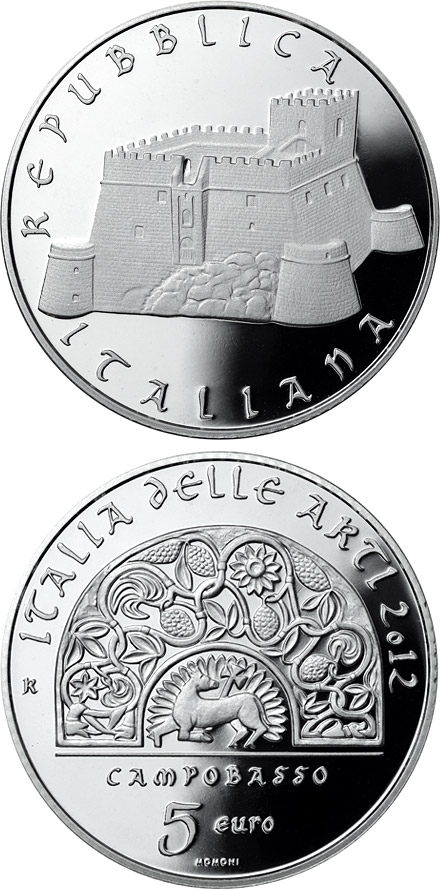 Image of 5 euro coin - Italy of Arts: Campobasso | Italy 2012