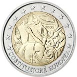 2 euro coin 1st Anniversary of the Signing of the European Constitution | Italy 2005
