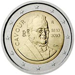 2 euro coin 200th anniversary of birth of Camillo Benso | Italy 2010