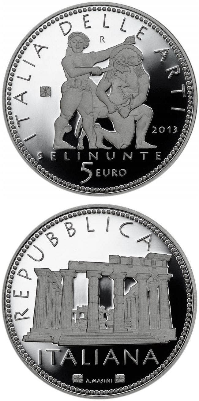 Image of 5 euro coin - Italian Art: Selinunt | Italy 2013