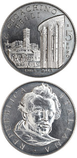 5 euro coin 150th Anniversary of the Death of Giuseppe Gioacchino Belli | Italy 2013