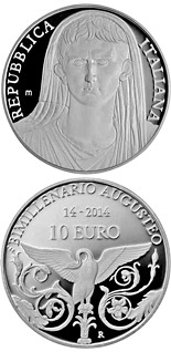 10 euro coin 2000th Anniversary of the Roman Emperor Augustus | Italy 2014