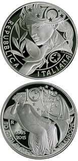 10 euro coin 70 Years of United Nations | Italy 2015
