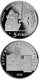 5 euro coin Italy of Arts: Recanati | Italy 2016