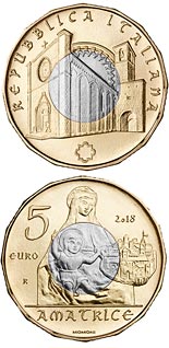 5 euro coin Art treasures of Amatrice | Italy 2018