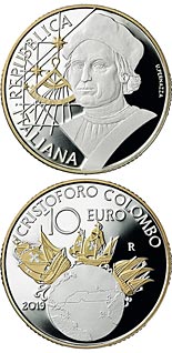 10 euro coin Christopher Columbus | Italy 2019