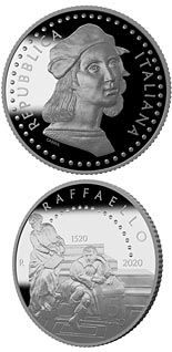 5 euro coin 500th Anniversary of the death of Raffaello Sanzio | Italy 2020