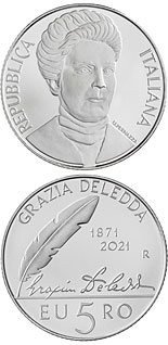 5 euro coin 150th Anniversary of the birth of Grazia Deledda | Italy 2021