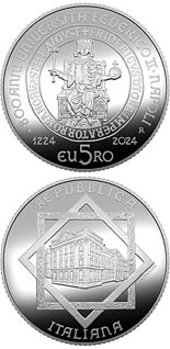 5 euro coin 800th Anniversary of the foundation of the University of Naples Federico II | Italy 2024