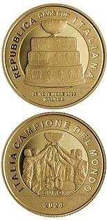 50 euro coin Italy World Champion Davis Cup 2023 | Italy 2024