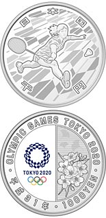1000 yen coin Badminton | Japan 2020