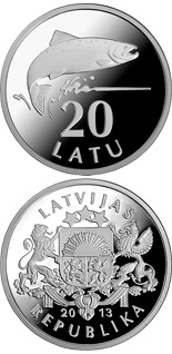 20 lats coin  Silver Salmon | Latvia 2013