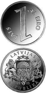 1 lats coin Parity coin | Latvia 2013