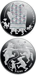 5 euro coin Fairy Tale Coin III. The Old Man's Mitten | Latvia 2017